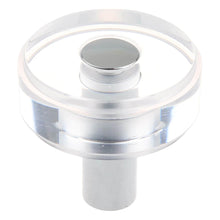 Load image into Gallery viewer, 38mm (1.5&quot;) Satin Nickel Round Modern Clear Acrylic Cabinet Knob
