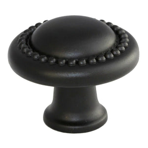 32mm (1.25") Oil Rubbed Bronze Transitional Round Beaded Cabinet Knob