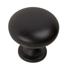 Load image into Gallery viewer, 28.5 mm (1.125&quot;) Matte Black Classic Round Solid Cabinet Knob
