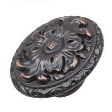 Load image into Gallery viewer, 51mm (2&quot;) Oil Rubbed Bronze Old World Ornate Oval Cabinet Knob
