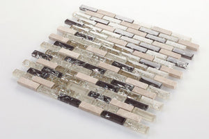 Elysium Tiles Icy Grey Stack 11.75" x 12" Mosaic Tile