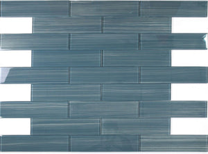 Elysium Tiles Lucy Pacific Blue Painting 4" x 16" Subway Tile