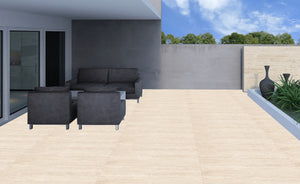 TW Travertino Crema 24" x 48" Polished Porcelain Tile