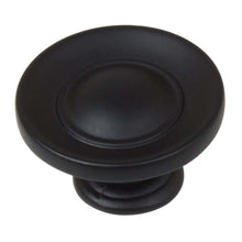 Load image into Gallery viewer, 25.5 mm (1&quot;) Matte Black Small Classic Round Ring Button Cabinet Knob
