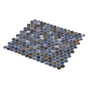 Elysium Tiles Penny Round Shadow 11.5" x 12.25" Mosaic Tile