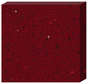 Qortstone Assorted Series Red Glitter 118" x 55" Quartz Slab