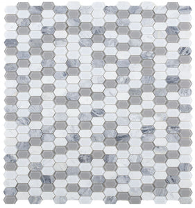 Elysium Tiles Montage Grey 12.5" x 13.25" Mosaic Tile