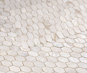 Elysium Tiles Pearl White Arrow 12" x 12" Mosaic Tile