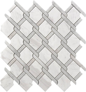 Roca Tiles Rockart Collection Gray Medallion 12" x 12" Mosaic Tile