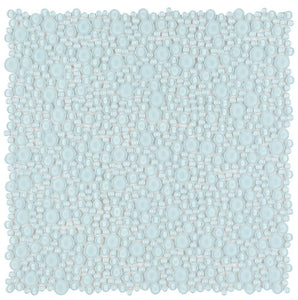 Elysium Tiles Lady Turquoise 10.75" x 10.75" Mosaic Tile