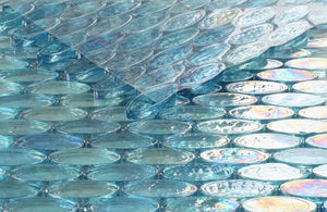 Elysium Tiles Malibu Turquoise Pebble 11" x 11.50" Mosaic Tile