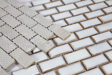 Load image into Gallery viewer, Elysium Tiles Brick Fancy White 11.75&quot; x 11.75&quot; Mosaic Tile
