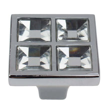 Load image into Gallery viewer, 25.5 mm (1&quot;) Classic Square Crystal Cabinet Knob
