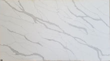 Load image into Gallery viewer, Bedrosians Sequel Encore Calacatta Iris Polished Bookmatched Side B 126&quot; x 63&quot; Quartz Slab
