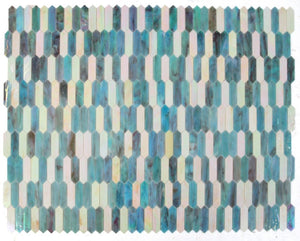 Elysium Tiles Newport Arrow Sky 10.25" x 10.5" Mosaic Tile