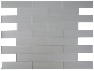 Elysium Tiles Lucy Silver 4" x 16" Subway Tile