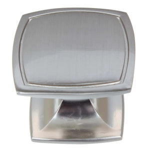 38mm (1.5") Satin Nickel Transitional Rounded Square Cabinet Knob