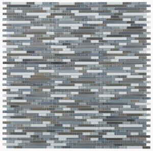 Elysium Tiles Rain Sky 11.75" x 12" Mosaic Tile
