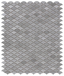 Elysium Tiles Dragon Scale Grey 10" x 12" Mosaic Tile