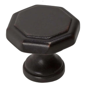 28.5 mm (1.125") Matte Black Classic Octagon Cabinet Knob
