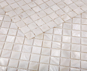 Elysium Tiles Pearl White Square 11.75" x 11.75" Mosaic Tile