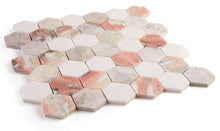 Load image into Gallery viewer, Elysium Tiles Hexagon Rose 11.75&quot; x 12&quot; Mosaic Tile
