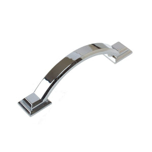 76mm (3") Center to Center Satin Nickel Arched Square Pull Cabinet Hardware Handle