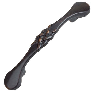 76mm (3") Center to Center Oil Rubbed Bronze Classic Braided Pull Cabinet Hardware Handle