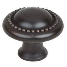 Load image into Gallery viewer, 32mm (1.25&quot;) Oil Rubbed Bronze Transitional Round Beaded Cabinet Knob
