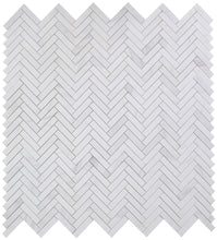 Load image into Gallery viewer, Elysium Tiles Herringbone White 11.25&quot; x 11.25&quot; Mosaic Tile
