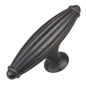 63.5mm (2.5") Oil Rubbed Bronze Fluted Cabinet Hardware T-Knob