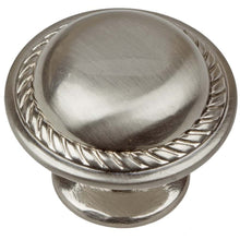 Load image into Gallery viewer, 28.5 mm (1.125&quot;) Satin Pewter Rustic Round Rope Cabinet Knob
