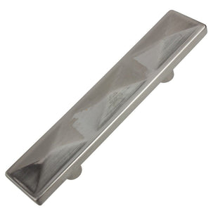 63.5mm (2.5") Center to Center Satin Nickel Classic Triple Pyramid Rectangle Cabinet Pull