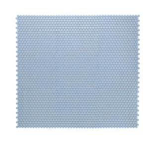 Elysium Tiles Penny Round Sky Blue 11.5" x 12.25" Mosaic Tile