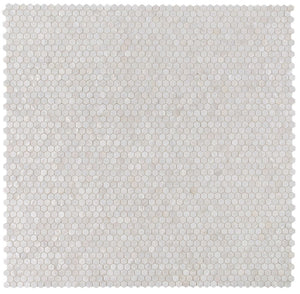 Elysium Tiles Pearl White Hexagon 11.5" x 11.75" Mosaic Tile