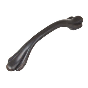 76mm (3") Center to Center Matte Black Paw Pull Cabinet Hardware Handle