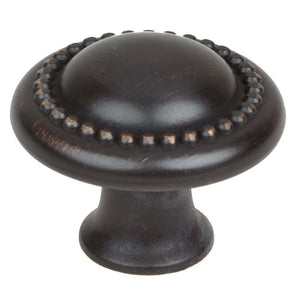 32mm (1.25") Weathered Nickel Transitional Round Beaded Cabinet Knob