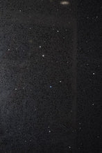 Load image into Gallery viewer, Elite Stone Black Sparkle Polished 108&quot; x 52&quot; Prefabricated Quartz Slab
