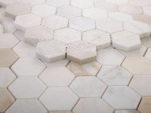 Load image into Gallery viewer, Elysium Tiles Hexagon Calacatta Gold Honed 11.75&quot; x 12&quot; Mosaic Tile
