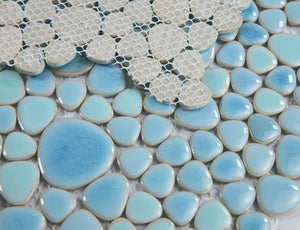 Elysium Tiles Growing Jewel Blue 11.5" x 11.5" Mosaic Tile