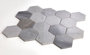 Elysium Tiles Hexagon City Grey 10.25" x 11.75" Mosaic Tile