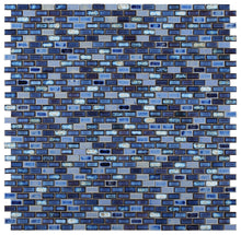 Load image into Gallery viewer, Elysium Tiles Brick Royal Blue 11.75&quot; x 11.75&quot; Mosaic Tile
