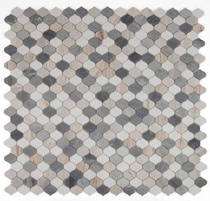 Elysium Tiles Water Drop Beach 10.75" x 11" Mosaic Tile