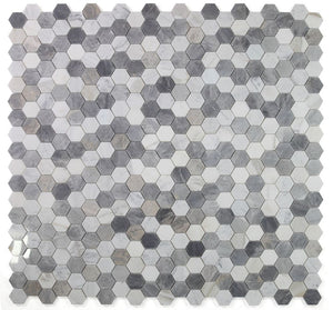 Elysium Tiles Hexagon City Grey 11.75" x 12" Mosaic Tile