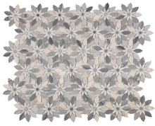 Load image into Gallery viewer, Elysium Tiles Daisy Bloom Blue 11.75&quot; x 13.25&quot; Mosaic Tile
