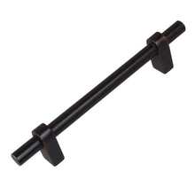 Load image into Gallery viewer, 108mm (4.25&quot;) Center to Center Matte Black European Solid Cabinet Bar Pull
