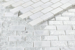 Elysium Tiles Icy Brick 11.75" x 11.75" Mosaic Tile