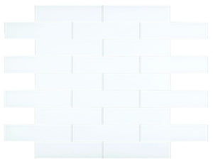 Elysium Tiles Lucy White Glossy 4" x 16" Subway Tile