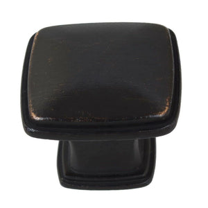 32mm (1.25") Matte Black Square Decorative Cabinet Knob