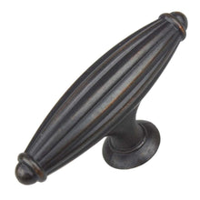 Load image into Gallery viewer, 63.5mm (2.5&quot;) Matte Black Fluted Cabinet Hardware T-Knob
